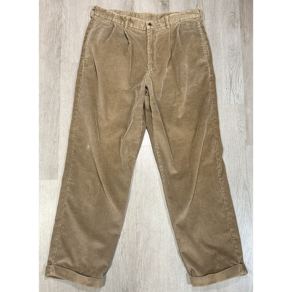 Brooks Brothers Corduroy Pants Mens 38x32 Tan Slim Fit 5 Pocket Classic Casual